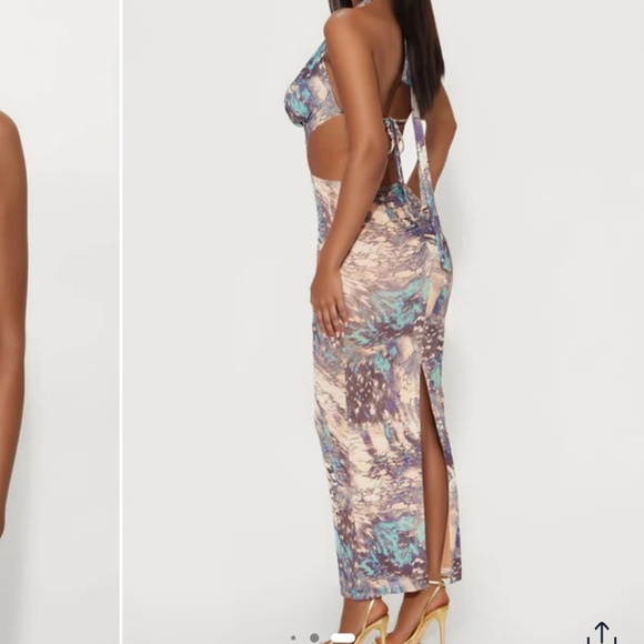 Fernanda backless mesh maxi dress - Picture 1 of 6